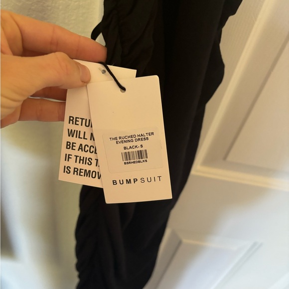 NWT BumpSuit Ruched Halter Evening Dress - Picture 5 of 5